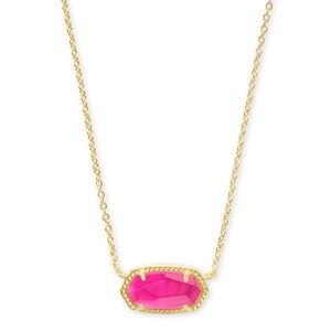 Kendra Scott Elisa Gold Pendant Necklace in Azalea Illusion